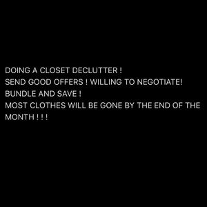 DOING A CLOSET DECLUTTER !
